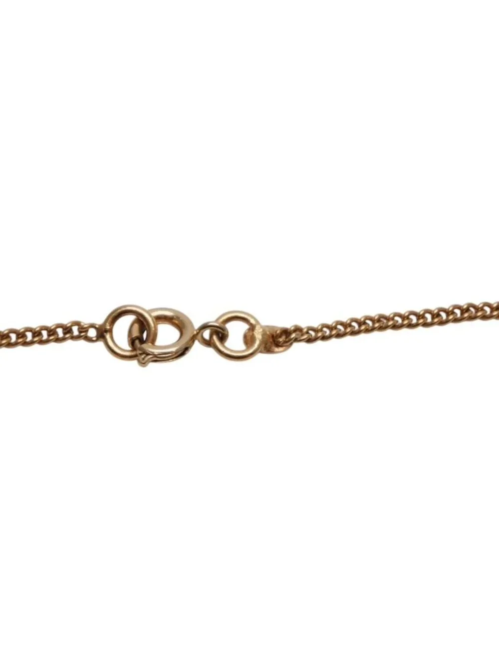 Chanel Necklace Double Sided CC Logo Brown Marble GD CC